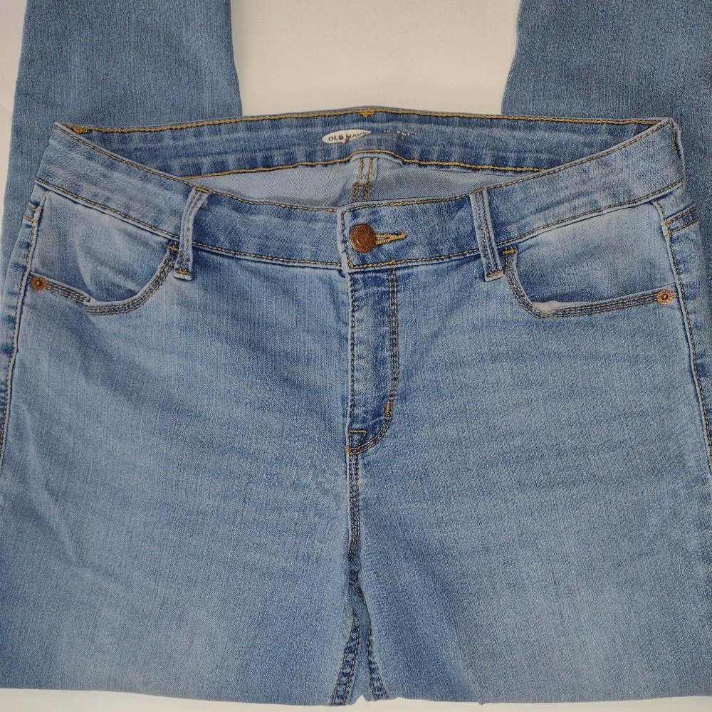 pantalones tobilleros  de mesclilla  OLD NAVI denim  para mujer talla 10